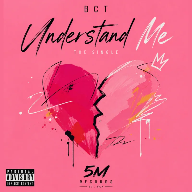 Understand Me cover: a broken heart and crown on pink